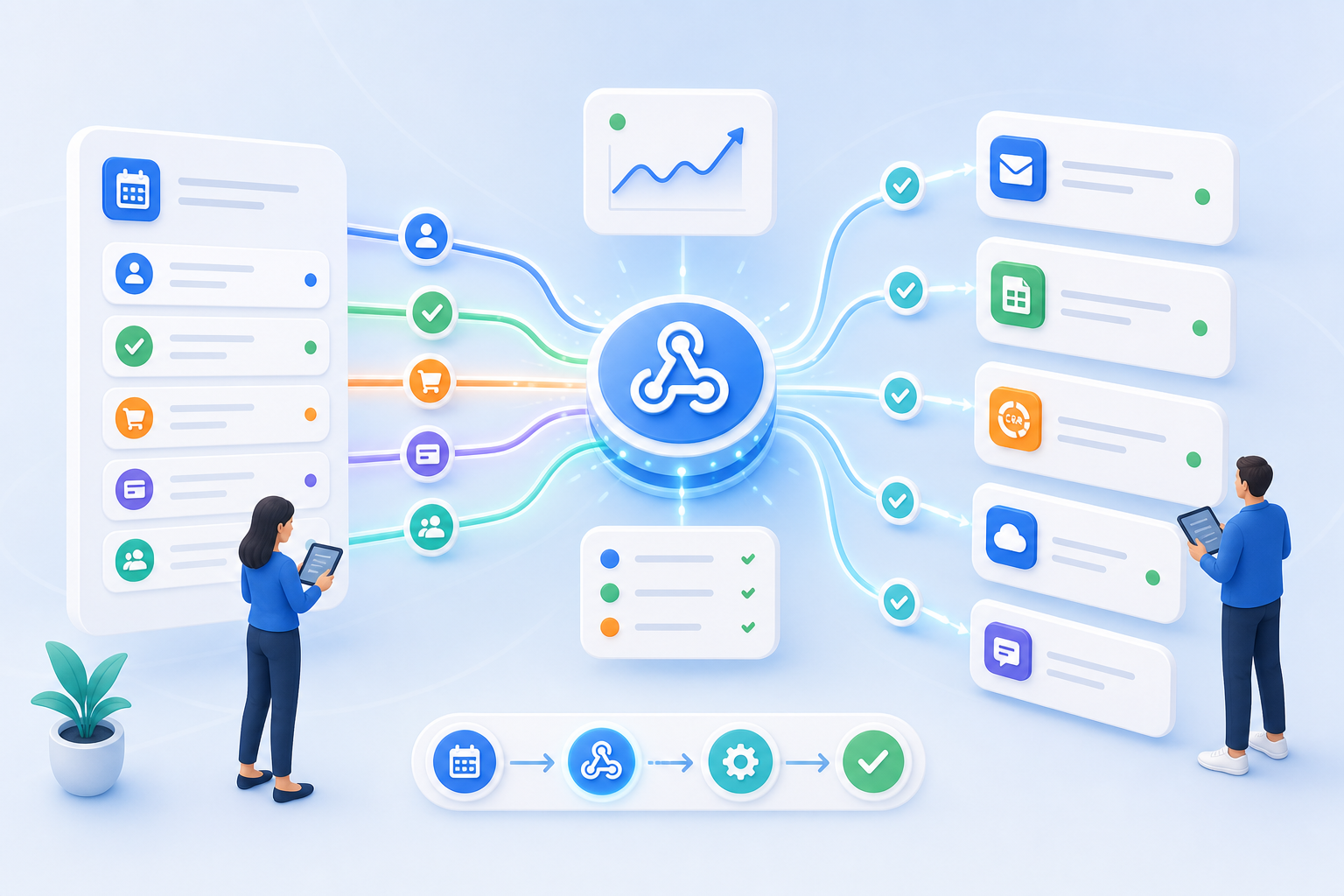 Visual Webhook Logic with Triggers, Event Nodes, and Automatic Data Transfers