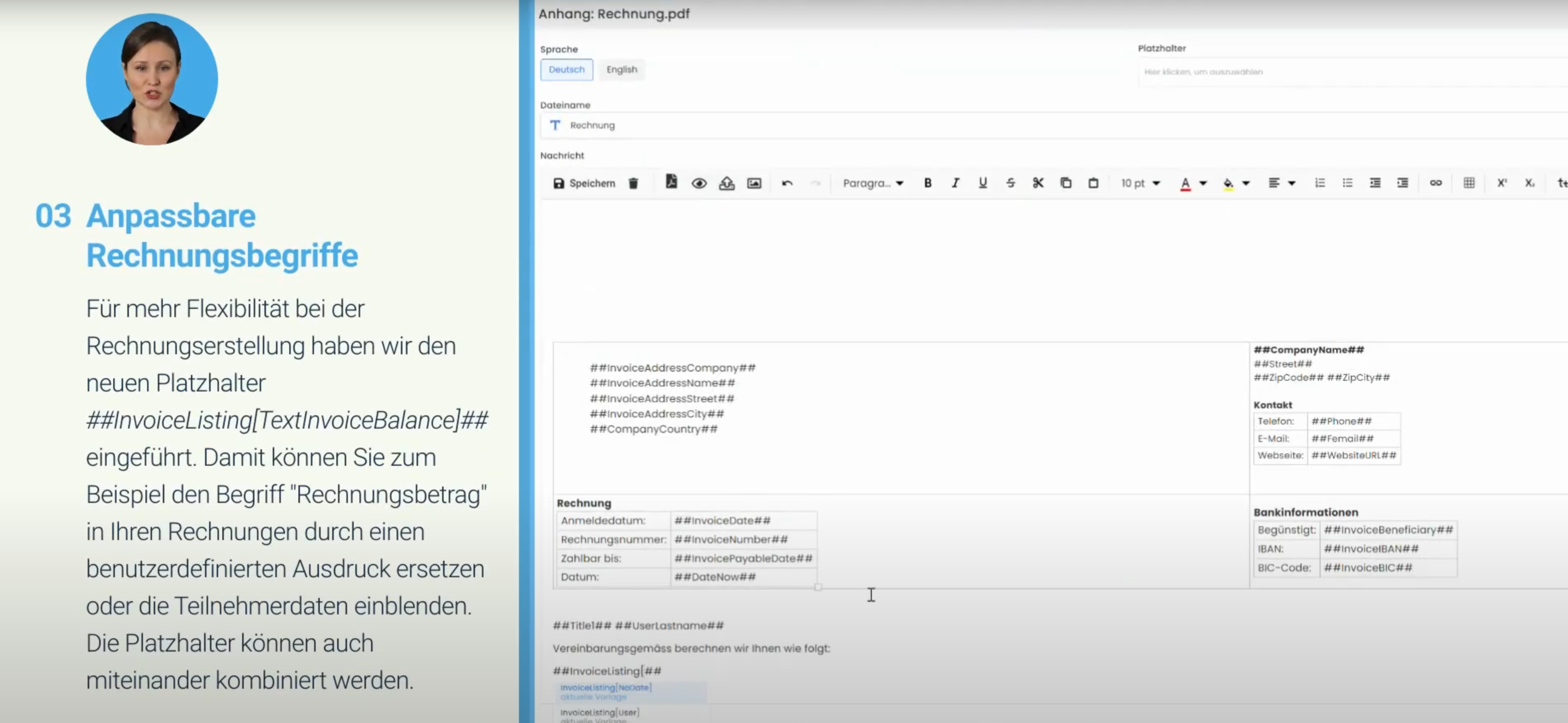 Release February 2024 - New placeholders in the mail templates