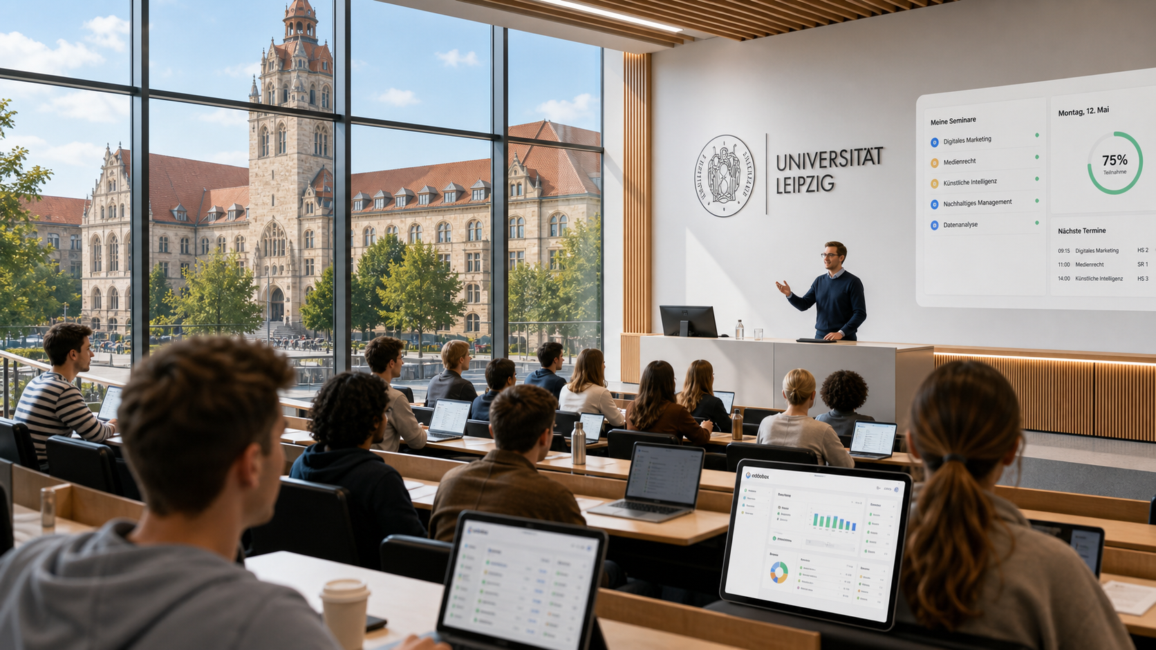 University of Leipzig Lecture Hall with Digital Continuing Education Programs