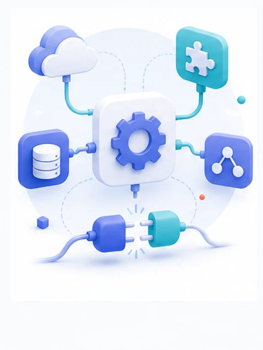 Integration Illustration with Connections and a Gear