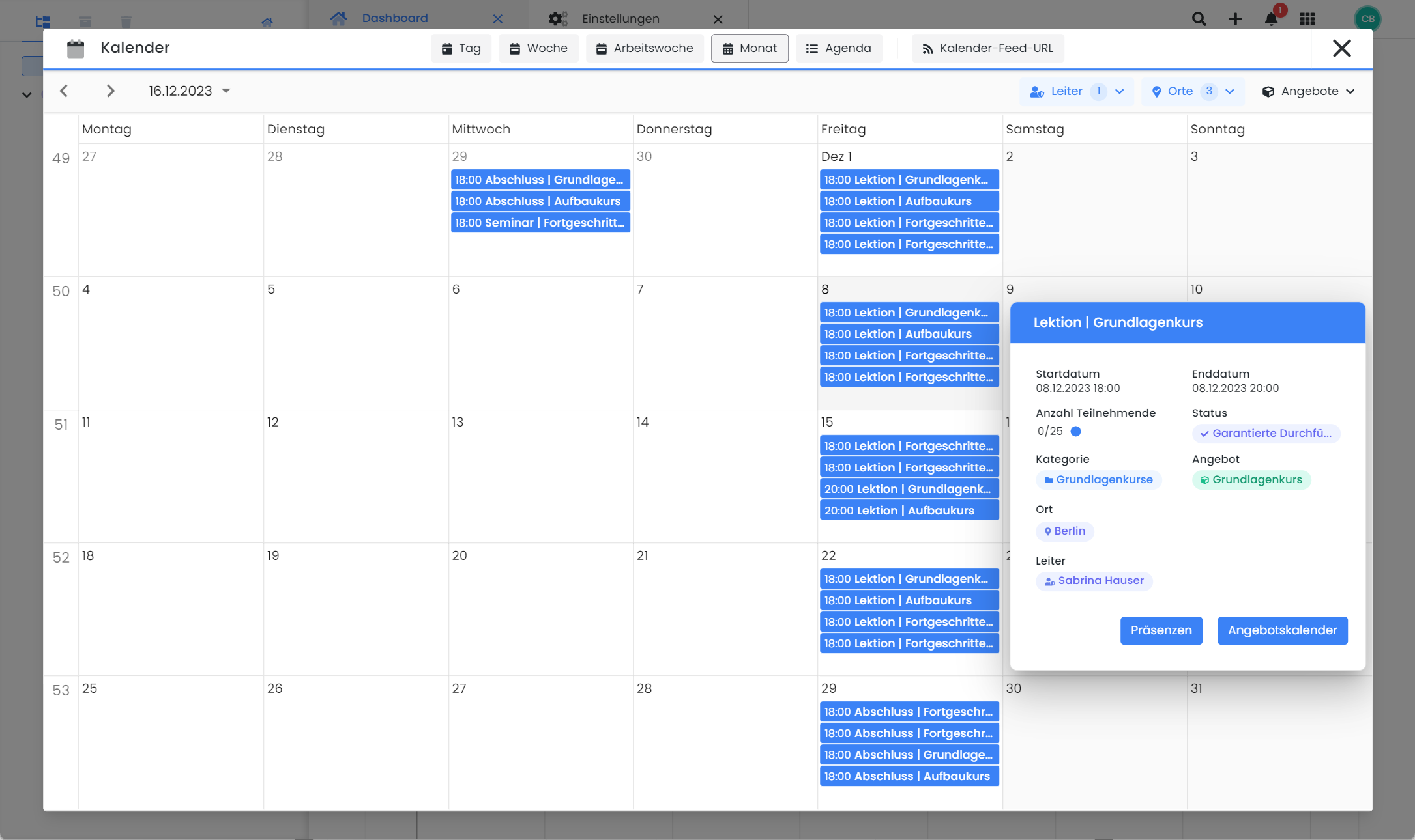 Screenshot from the edoobox guide for calendars, appointments, and modules