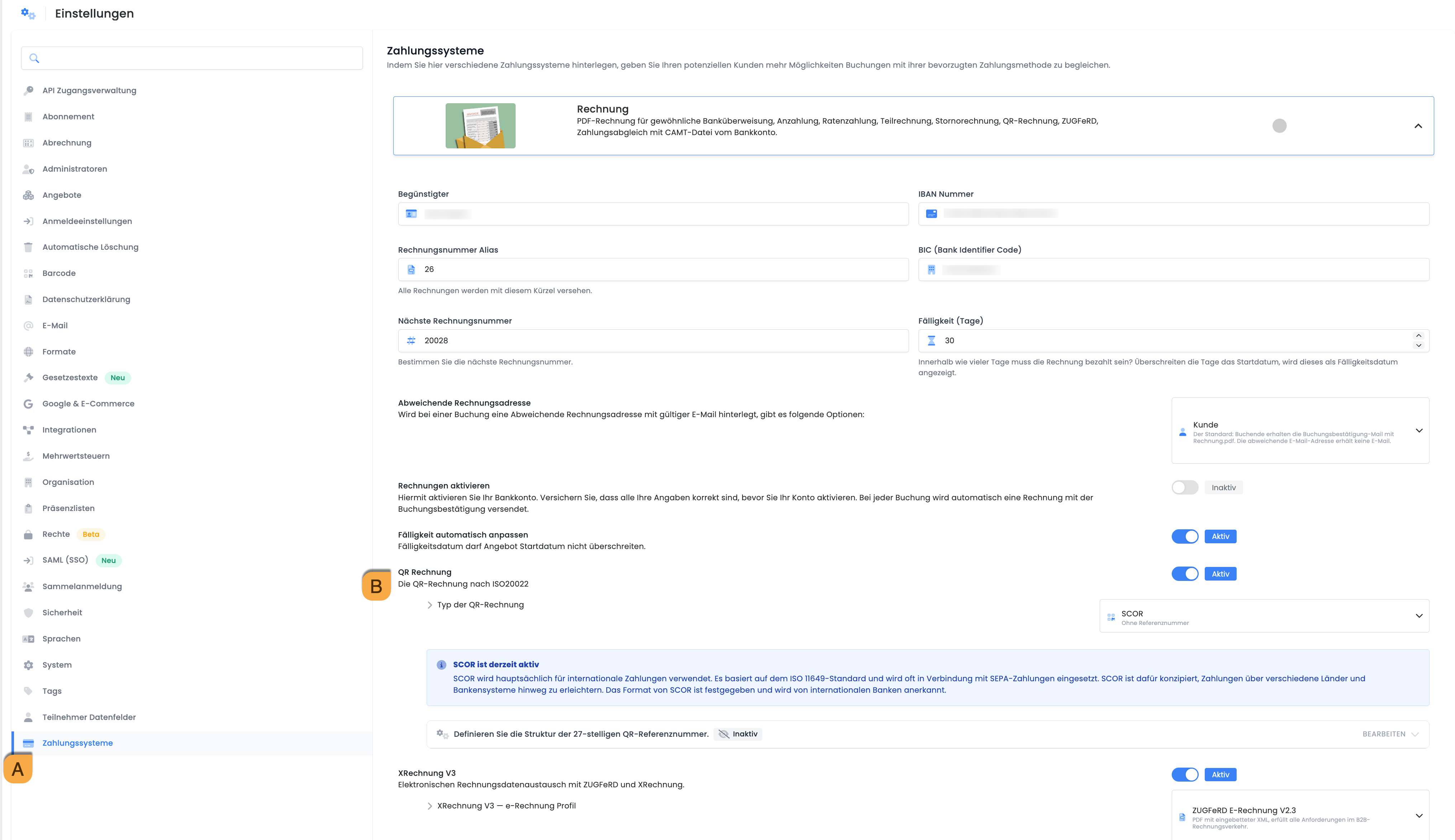 Screenshot from the edoobox guide for QR invoices
