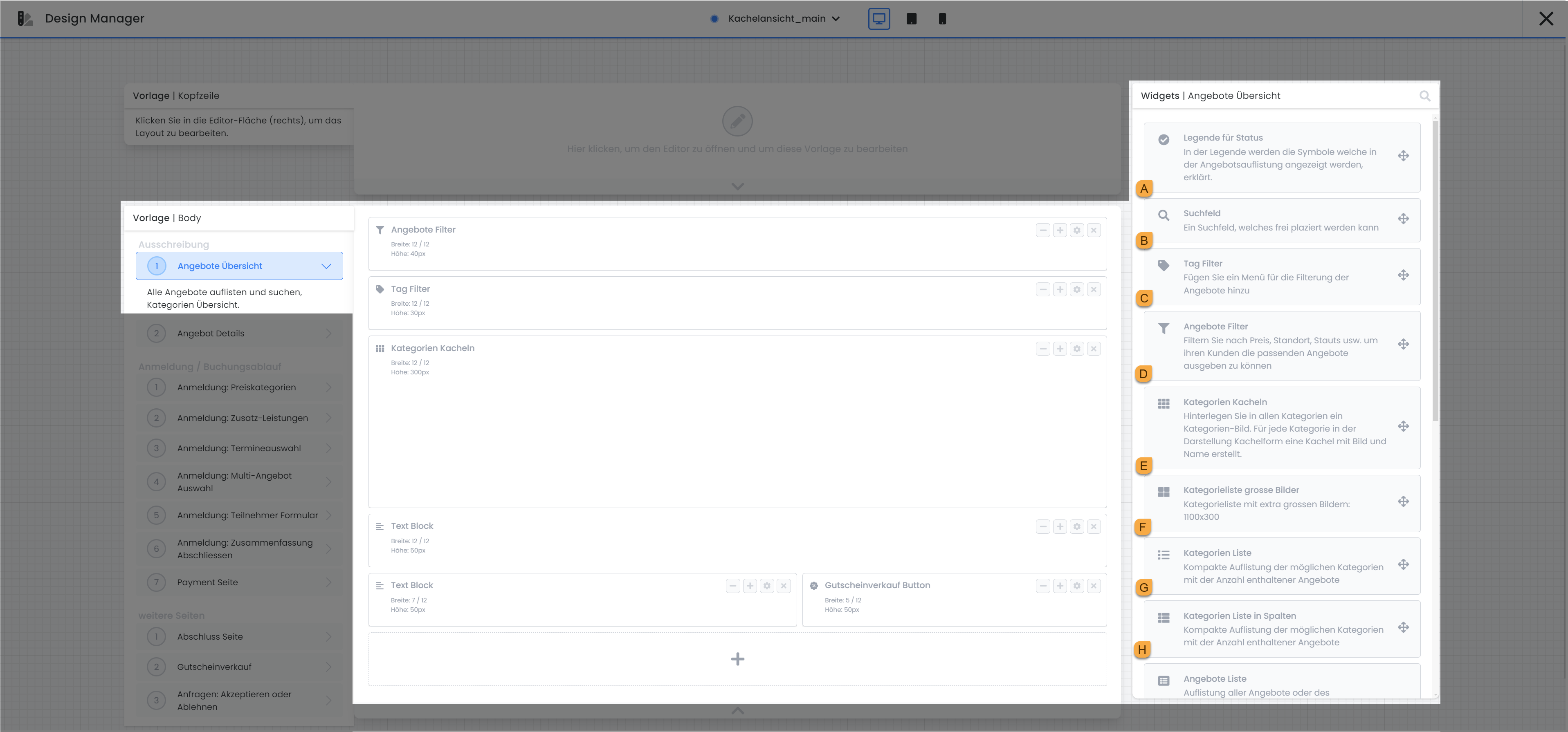 Image from the edoobox guide for the Marker Map widget in the Offers Overview
